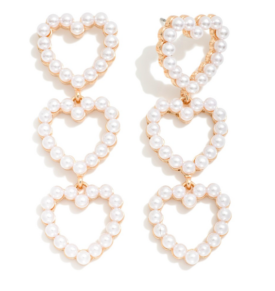 Endless Love Pearl Heart Earrings