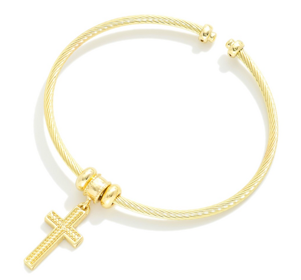 Cross My Heart Cuff Bracelet