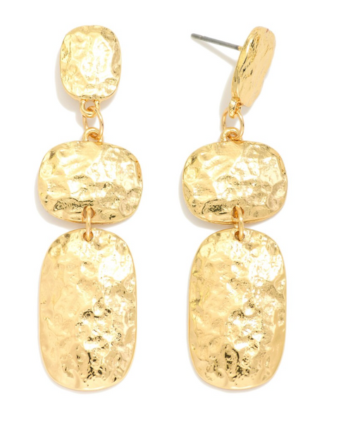 Gilded Geo Drop Earrings