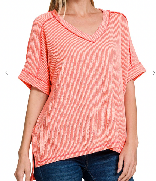 Follow You Anywhere Top - Coral