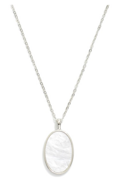 Oval Elegance Necklace - Silver
