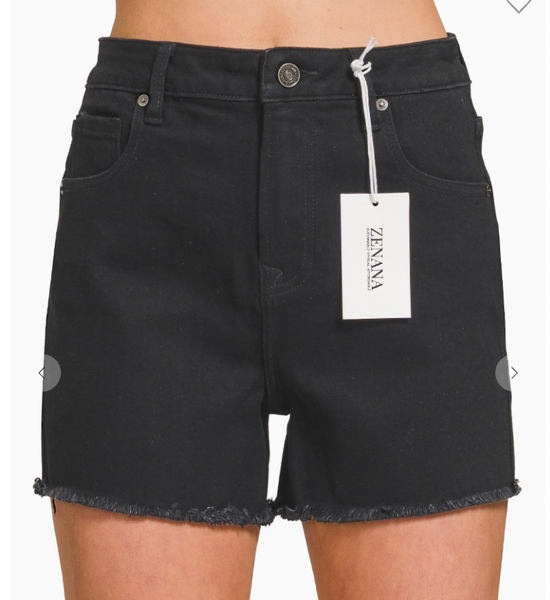 Easy Living Denim Shorts - Black