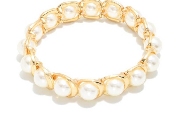 Pearl Pop Stretch Bracelet - Gold
