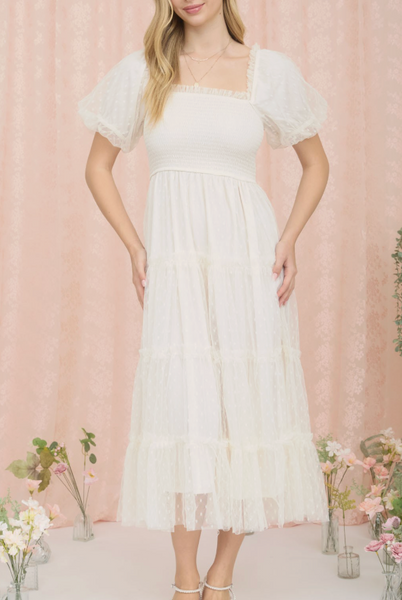 Polka Dot Dream Dress - Cream