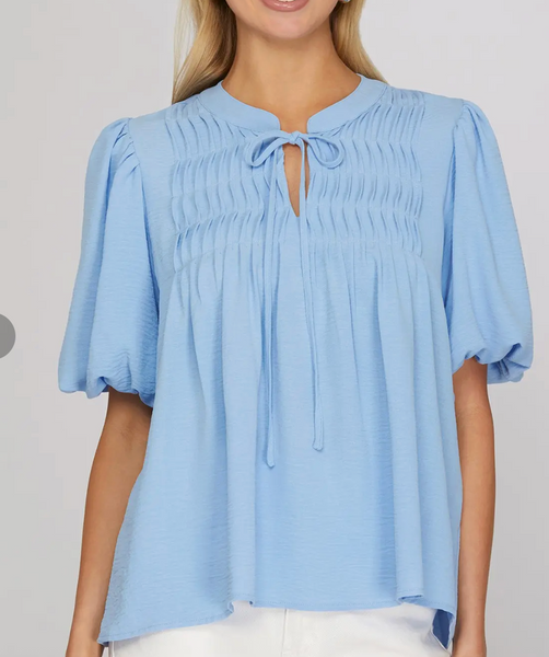 Sweet Moment Top - Blue