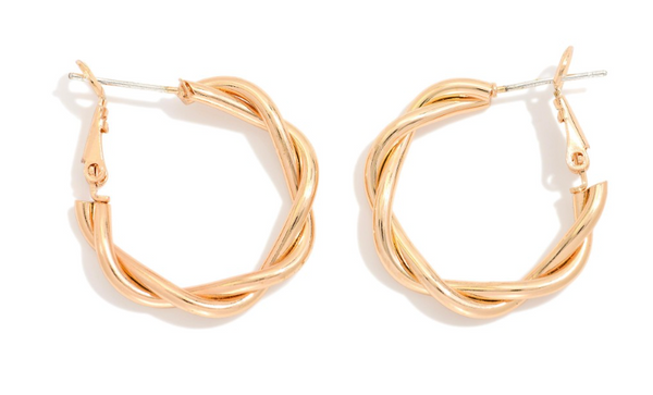 Classic Twist Hoop Earrings - Gold