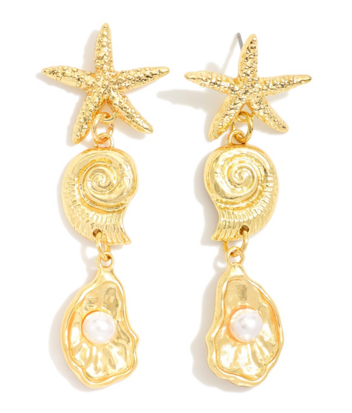 Seaside Charm Earrings - Gold