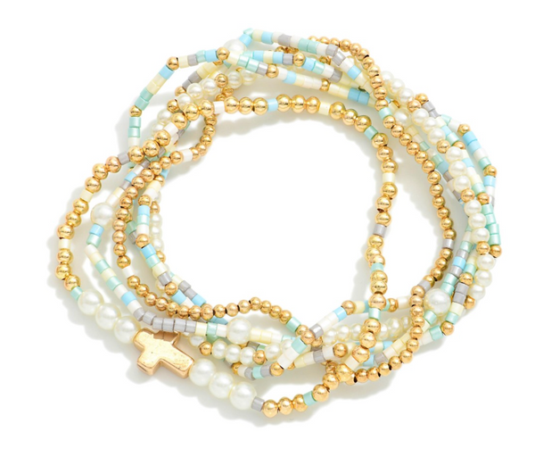 Angelic Charm Bracelet Set - Blue