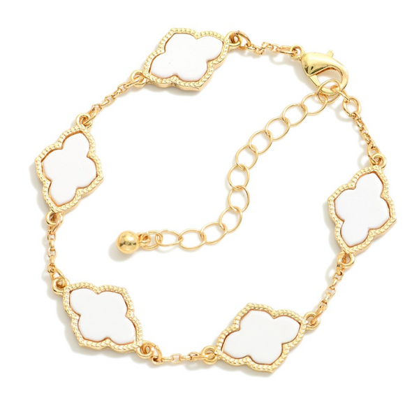 Chic Clover Bracelet - White