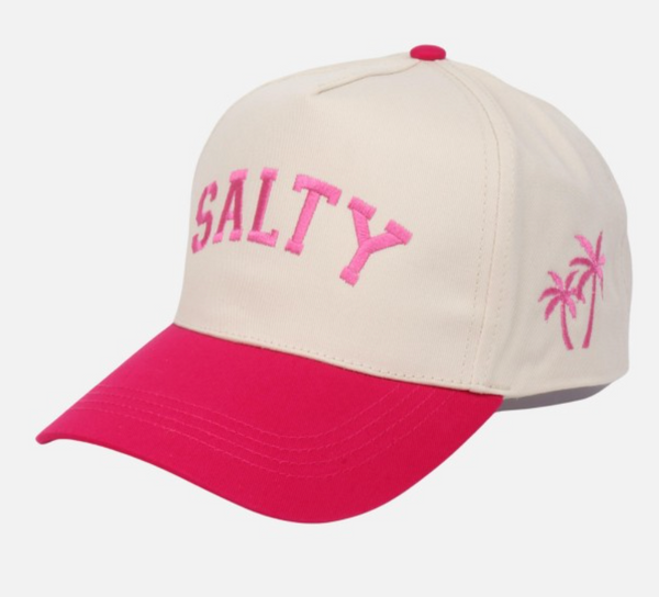 "SALTY" Baseball Cap - Pink
