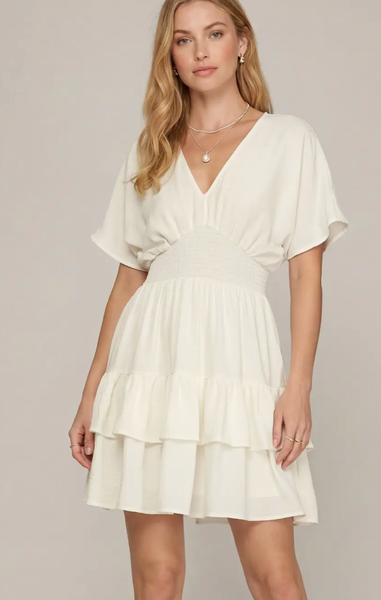 Talk Of Town Dress - White