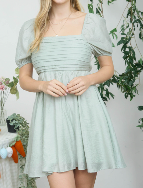 Morning Light Mini Dress - Sage