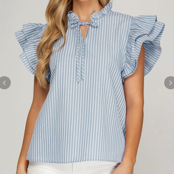 Walk The Line Top - Blue