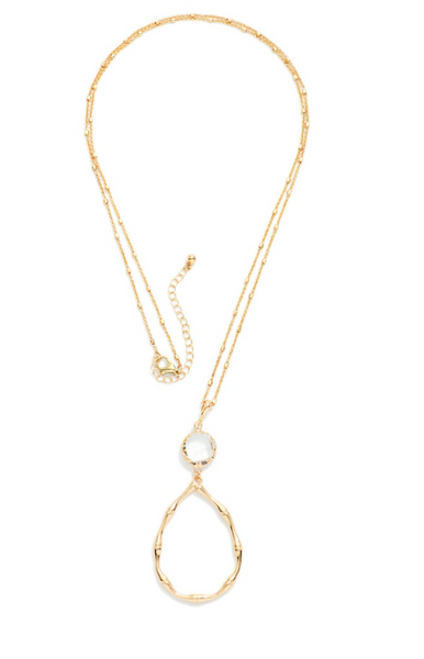 Golden Glow Teardrop Necklace
