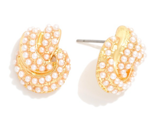 Pave Pearl Drop Earrings