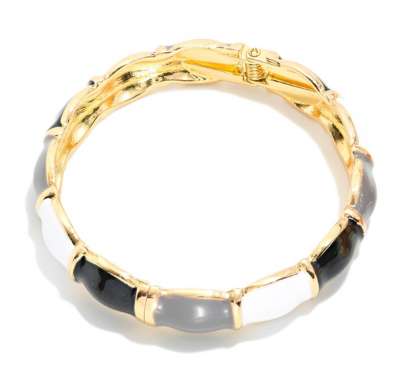 Marble Glow Bangle Bracelet - Black