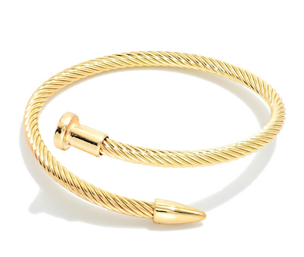 Chic Nail Twist Bracelet - Gold