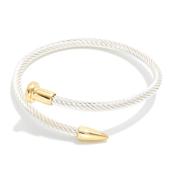 Chic Nail Twist Bracelet - Gold/Silver