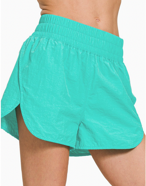 Breezy Move Windbreaker Shorts - Blue