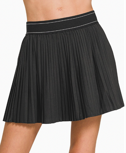 Prep Pleat Skort - Black