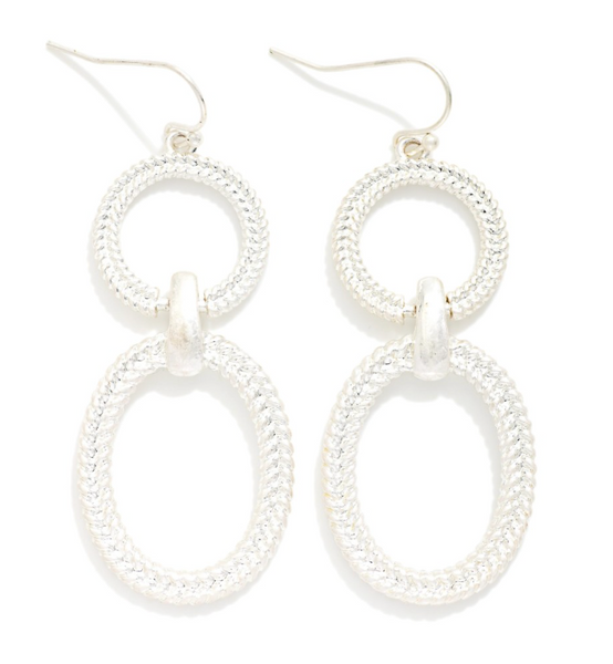 Braided Elegance Earrings - Silver