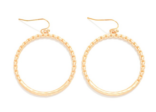 Sleek Style Drop Earrings - Gold