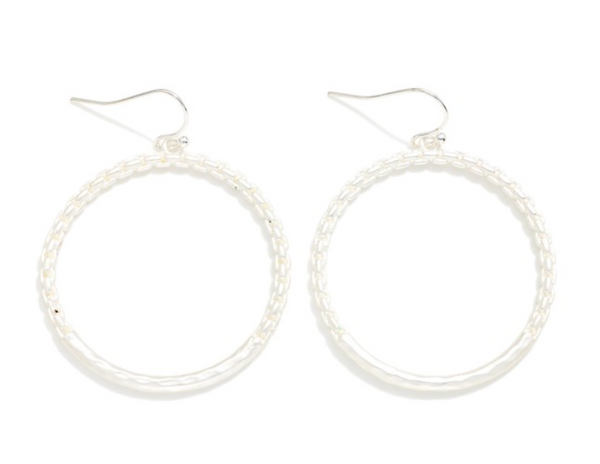 Sleek Style Drop Earrings - Silver