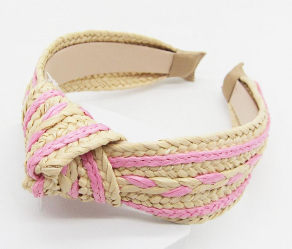 Knotted Chic Headband - Pink