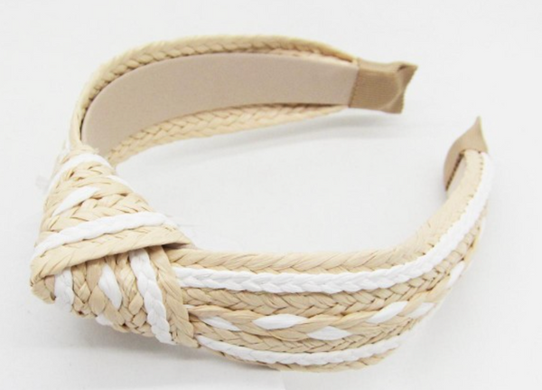 Knotted Chic Headband - White