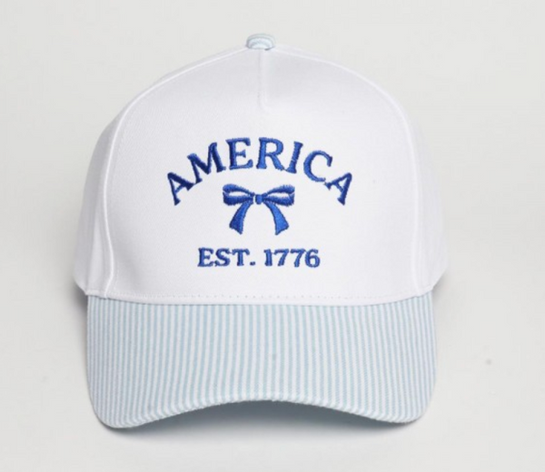 America Bow Babe Cap - Blue