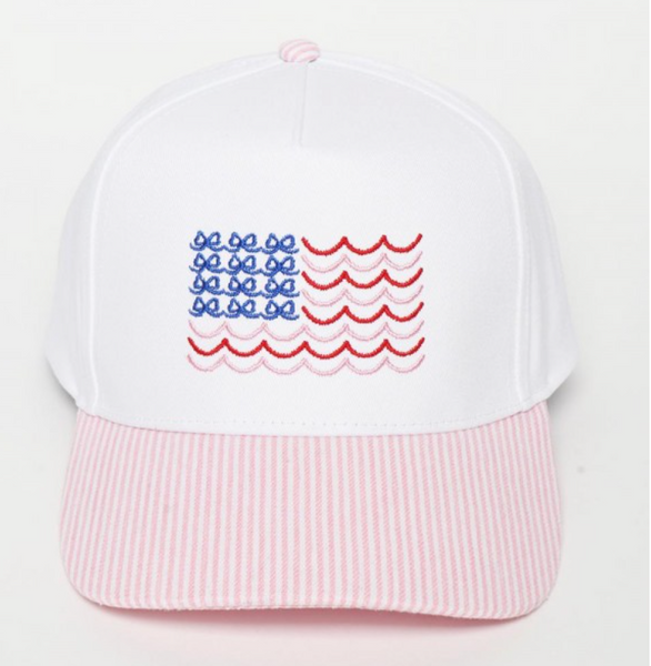 Star Spangled Bow Cap - Pink