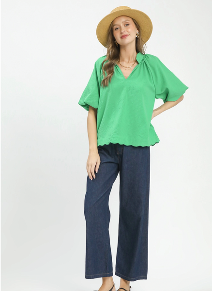 Costal Charm Blouse - Green