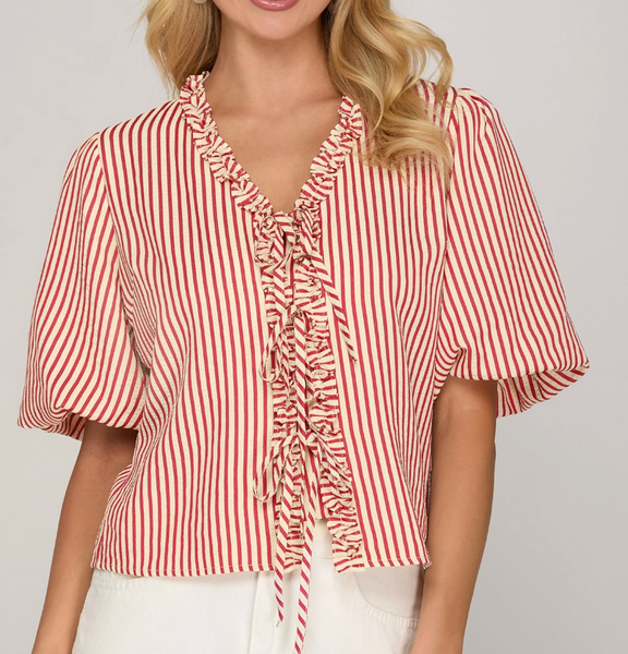 Coastline Club Top - Red