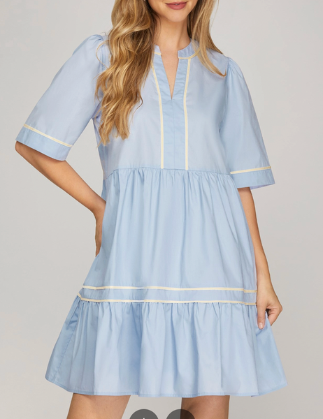 Boardwalk Breeze Dress - Blue