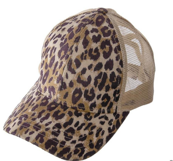Distressed CC Baseball Cap - Leopard
