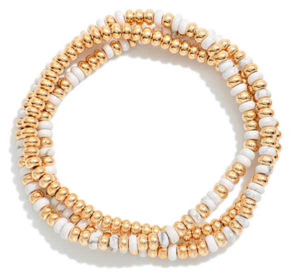 Everyday Glow Bracelet Set - White Marble