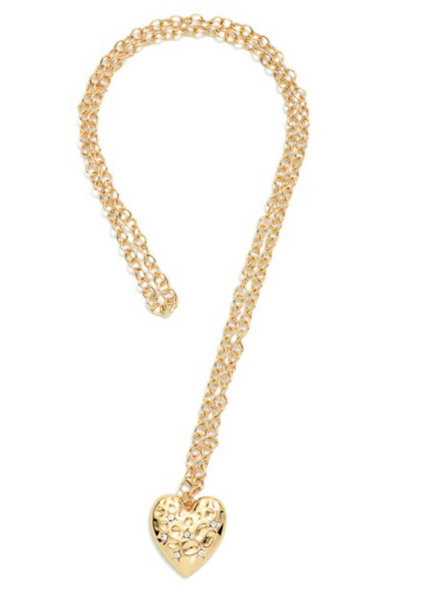 Rhinestone Heart Necklace