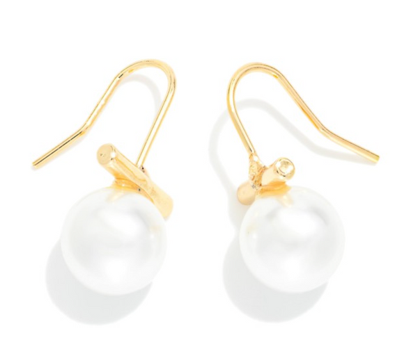 Golden Pearl Bar Earrings