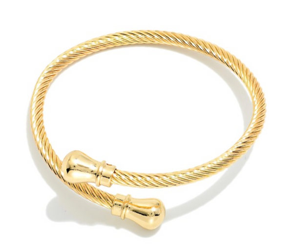 Twisted Metal Cuff Bracelet - Gold
