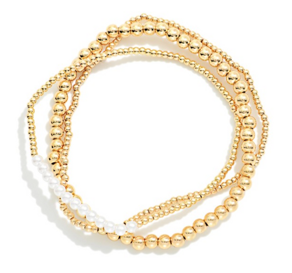 Elle Pearl Bead Bracelet Set