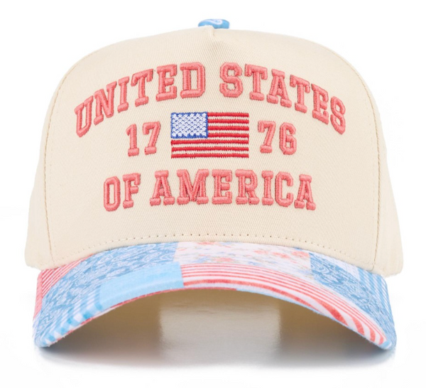 USA 1776 Quilted Baseball Cap