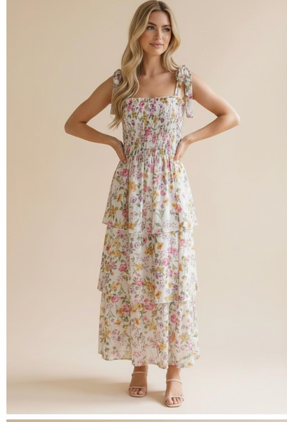 Pretty Meadow Dress - Ivory