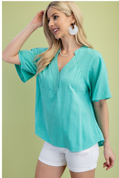 Weekend Escape Blouse - Emerald