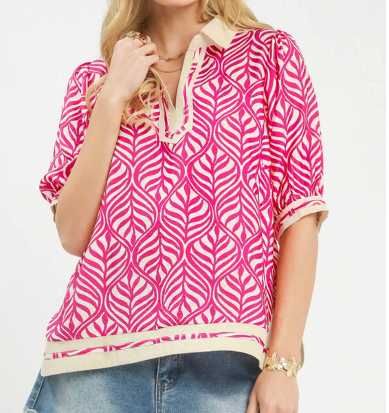 Sweet Structure Blouse - Pink