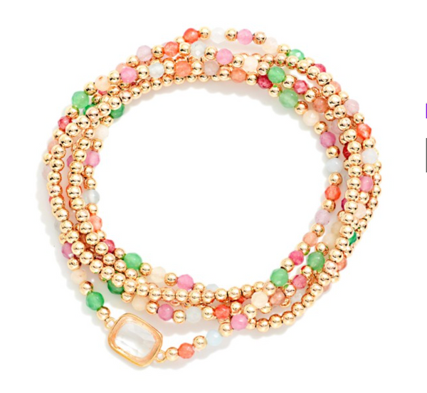 Sunlit Spark Bracelet Set - Light Multi