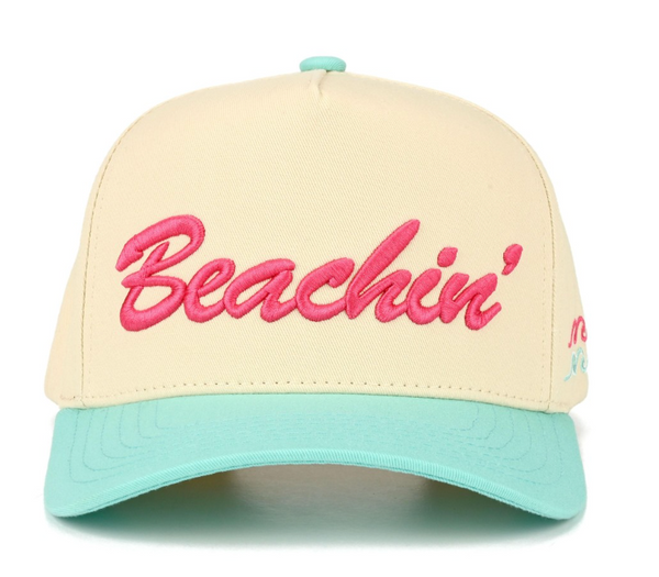"Beachin" Embroidered Cap - Mint