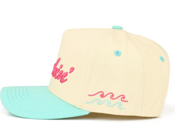 "Beachin" Embroidered Cap - Mint