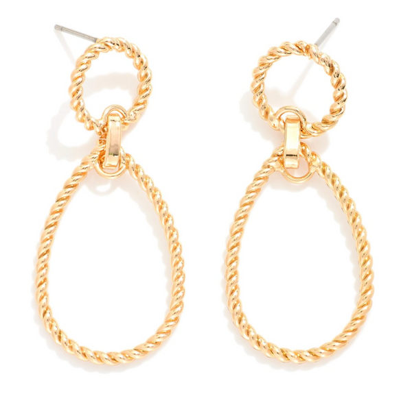 Endless Loop Earrings - Gold