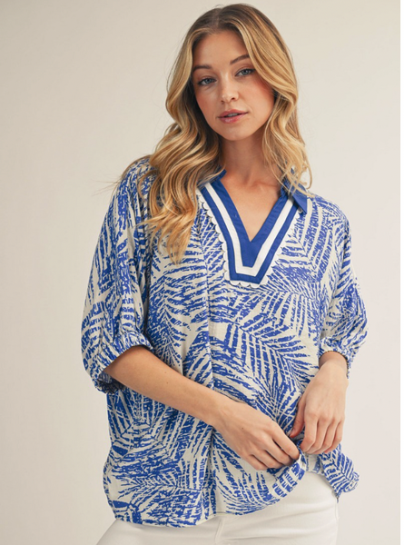 Tropical Escape Top - Blue