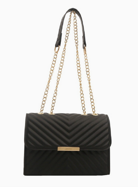 Uptown Charm Shoulder Bag - Black